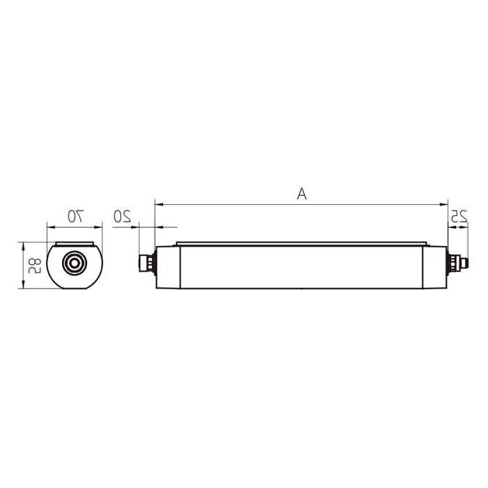 Power 42W, size A= 1070mm x 70mm, MQAL-84-SDN, A70161